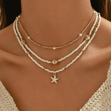 Seaside Starfish de Cuentas Layer Collar