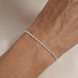 Contemporáneo Cadena Plateado Pulsera