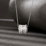Elegante Geometric Colgante Collar