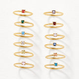 Especial Birthstone Anillos