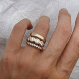 Circonitas Forged Dorado Anillo