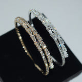 Clásico Dorado Blanco Circonitas Pulsera