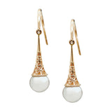 Dorado Vintage Perla Pendientes