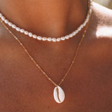 Cowrie Shell Colgante Collar