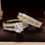 Radiante Halo Set de Anillos