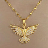 Dorado Blanco Phoenix Circonitas Collar