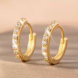Atemporal Golden Mini Aro Pendientes