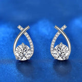 Luxury Twisted Teardrop Cubic Pendiente Pendientes