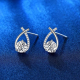 Luxury Twisted Teardrop Cubic Pendiente Pendientes