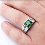 Vintage Square Cristal Anillo