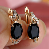 Golden Teardrop Cut Piedra Pendientes