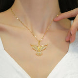Dorado Blanco Phoenix Circonitas Collar