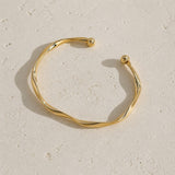 Escultural Abierto Minimalista Pulsera