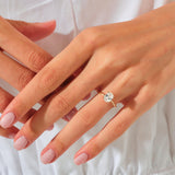 Oval Solitaire Clásico Anillo