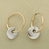 Artesanal Elegante Aro Pendientes