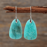 Vintage Turquesa Piedra Pendientes