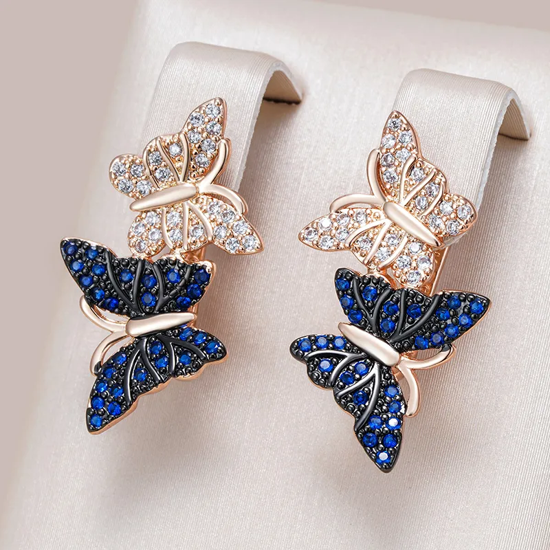 Pendientes de Mariposas Brillantes Elegantes