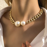 Elegante Double Perla Collar