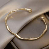 Elegante Dorado Abierto Pulsera