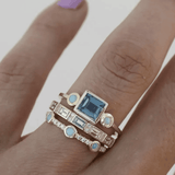 Ocean Charm Blue Set de Anillos