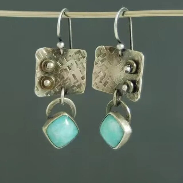 Pendientes Vintage Turquesa en Plata