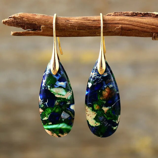 Pendientes Piedra del Bosque Vintage