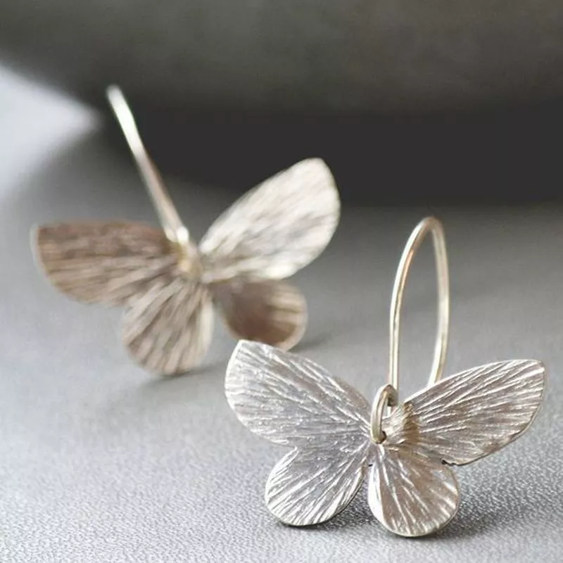 Pendientes Mariposa en Plata Vintage