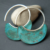 Vintage Worn Turquesa Pendientes