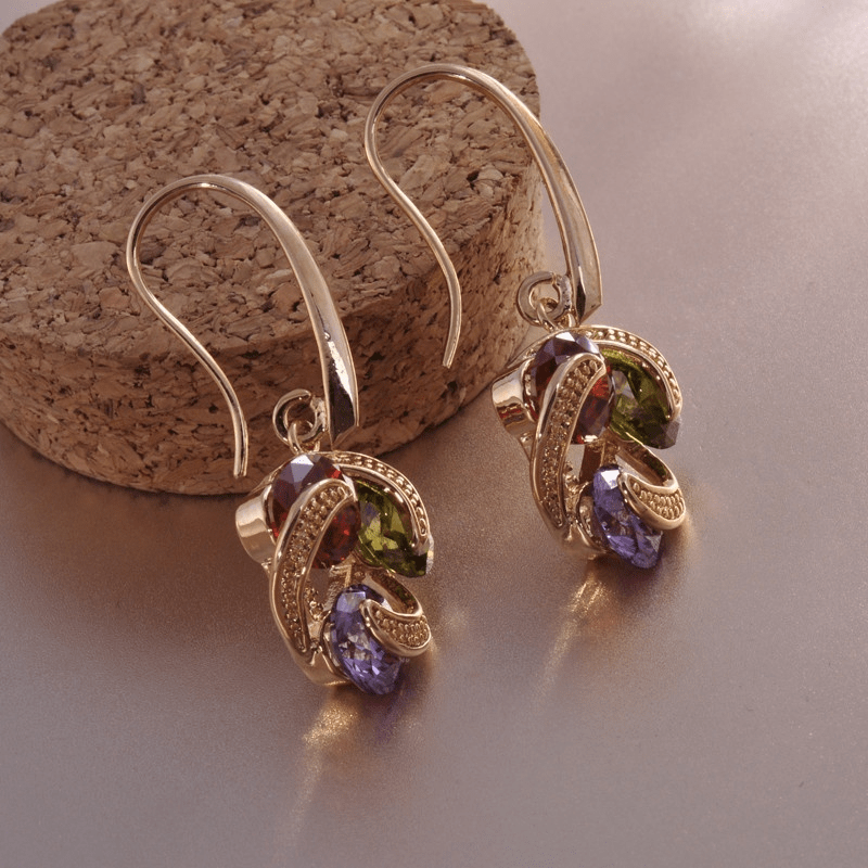 Pendientes Cristales Colgantes Elegantes