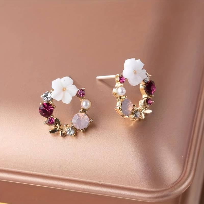 Pendientes Exquisitos Florales Elegantes