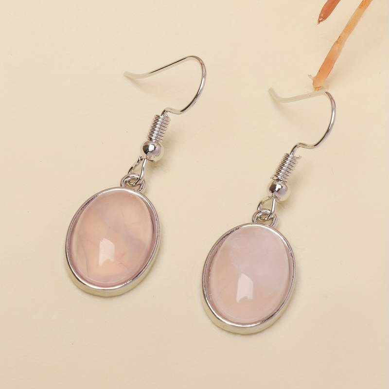 Pendientes Rosados Vintage en Plata