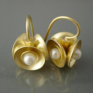 Pendientes Oro y Perla Vintage