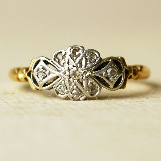 Anillo Mandala Vintage Plata y Oro