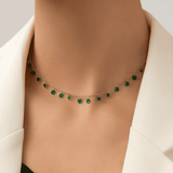 Artesanal Esmeralda Droplet Collar