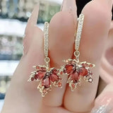 Pendientes Hoja de Circonitas