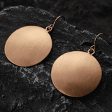 Retro Dorado Record Pendientes