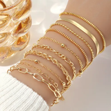 Stackable Pulsera Golden Perla Set