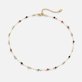 Aria Colorful Piedras de Color Collar