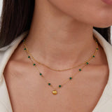 Elegante Multicapa Chic Dorado Collar