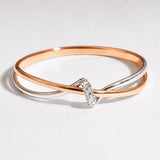Infinito Twist Dorado Statement Anillo
