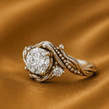 Luxe Plateado Circonitas Branch Anillo
