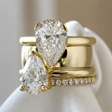 Vintage Dual Circonitas Drop Anillo