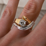 Artistic Dual Tone Anillo