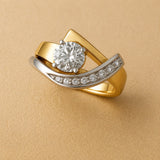 Artistic Dual Tone Anillo