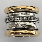 Bold Heritage Dorado Plateado Anillo