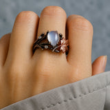 Piedra Luna Ethereal Aura Anillo