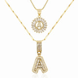 Pave Letter Initial Set de Collares