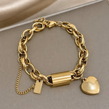 Amor Eslabones Dorado Pulsera