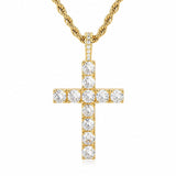 Clásico Diamond Cruz Collar
