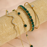 Vintage Esmeralda Set de Pulseras